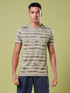 Men Jacquard Slim Fit Crew Neck T-shirt with DOUBLE COOL