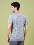 Men Jacquard Slim Fit Crew Neck T-shirt with DOUBLE COOL
