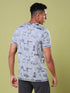 Men Jacquard Slim Fit Crew Neck T-shirt with DOUBLE COOL