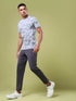 Men Jacquard Slim Fit Crew Neck T-shirt with DOUBLE COOL