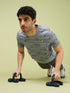Men Jacquard Slim Fit Crew Neck T-shirt with DOUBLE COOL