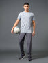 Men Jacquard Slim Fit Crew Neck T-shirt with DOUBLE COOL