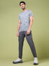 Men Jacquard Slim Fit Crew Neck T-shirt with DOUBLE COOL