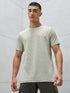 Men Jacquard Slim Fit Crew Neck T-shirt with DOUBLE COOL