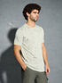 Men Jacquard Slim Fit Crew Neck T-shirt with DOUBLE COOL
