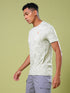 Men Jacquard Slim Fit Crew Neck T-shirt with DOUBLE COOL