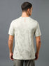 Men Jacquard Slim Fit Crew Neck T-shirt with DOUBLE COOL
