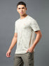 Men Jacquard Slim Fit Crew Neck T-shirt with DOUBLE COOL