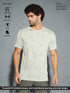 Men Jacquard Slim Fit Crew Neck T-shirt with DOUBLE COOL