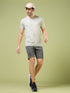 Men Jacquard Slim Fit Crew Neck T-shirt with DOUBLE COOL