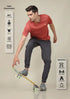 Men Jacquard Slim Fit Crew Neck T-shirt with DOUBLE COOL