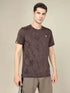 Men Jacquard Slim Fit Crew Neck T-shirt with DOUBLE COOL