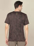 Men Jacquard Slim Fit Crew Neck T-shirt with DOUBLE COOL