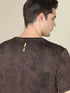 Men Jacquard Slim Fit Crew Neck T-shirt with DOUBLE COOL