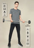 Men Jacquard Slim Fit Crew Neck T-shirt with DOUBLE COOL