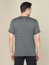 Men Jacquard Slim Fit Crew Neck T-shirt with DOUBLE COOL