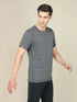 Men Jacquard Slim Fit Crew Neck T-shirt with DOUBLE COOL