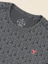 Men Jacquard Slim Fit Crew Neck T-shirt with DOUBLE COOL
