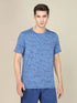 Men Jacquard Slim Fit Crew Neck T-shirt with DOUBLE COOL