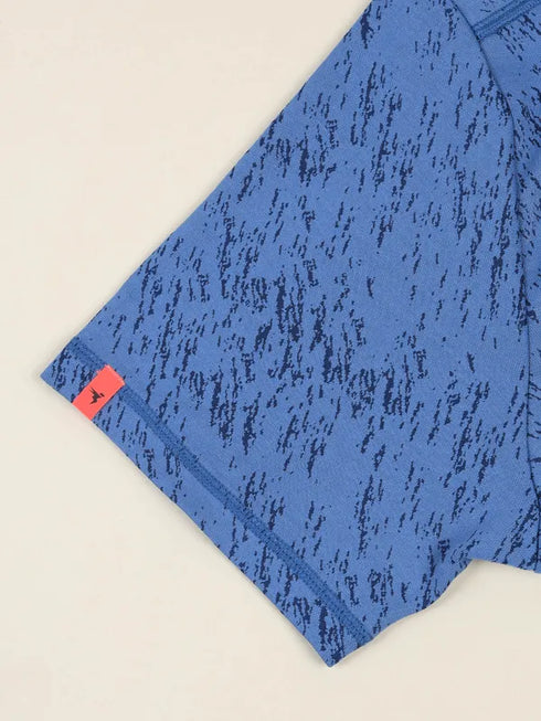 Men Jacquard Slim Fit Crew Neck T-shirt with DOUBLE COOL