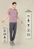 Men Jacquard Slim Fit Crew Neck T-shirt with DOUBLE COOL