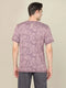 Men Jacquard Slim Fit Crew Neck T-shirt with DOUBLE COOL