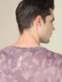 Men Jacquard Slim Fit Crew Neck T-shirt with DOUBLE COOL