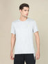 Men Jacquard Slim Fit Crew Neck T-shirt with DOUBLE COOL