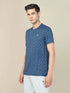 Men Jacquard Slim Fit Crew Neck T-shirt with DOUBLE COOL