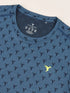 Men Jacquard Slim Fit Crew Neck T-shirt with DOUBLE COOL