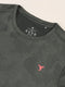 Men Jacquard Slim Fit Crew Neck T-shirt with DOUBLE COOL