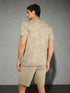 Men Jacquard Slim Fit Crew Neck T-shirt with DOUBLE COOL