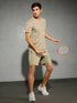 Men Jacquard Slim Fit Crew Neck T-shirt with DOUBLE COOL