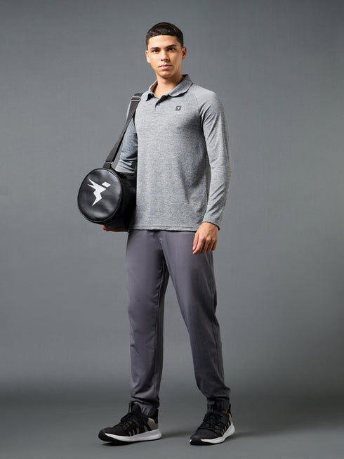 Men Solid Slim Fit Polo T-shirt with DOUBLE COOL