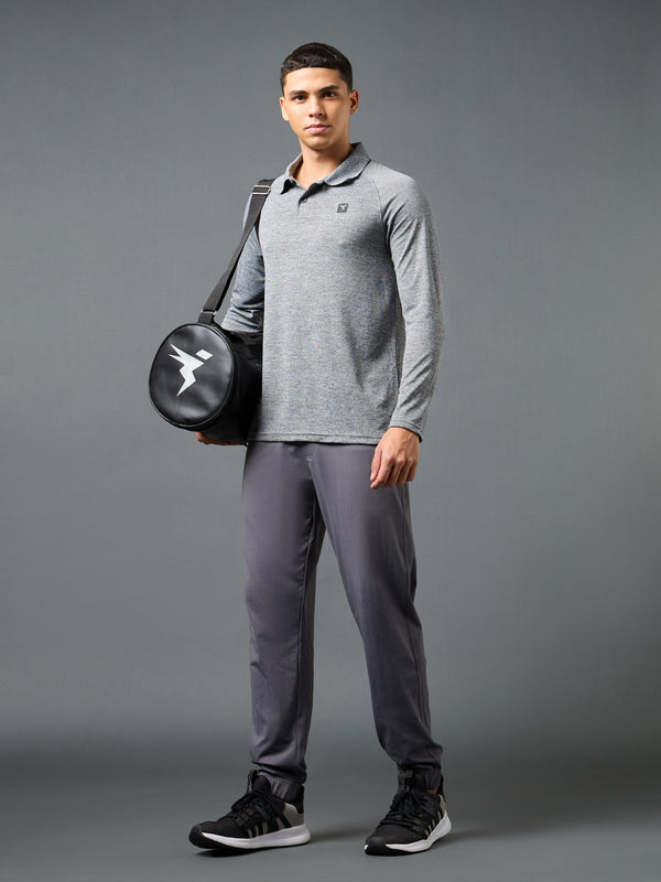 Men Solid Slim Fit Polo T-shirt with DOUBLE COOL