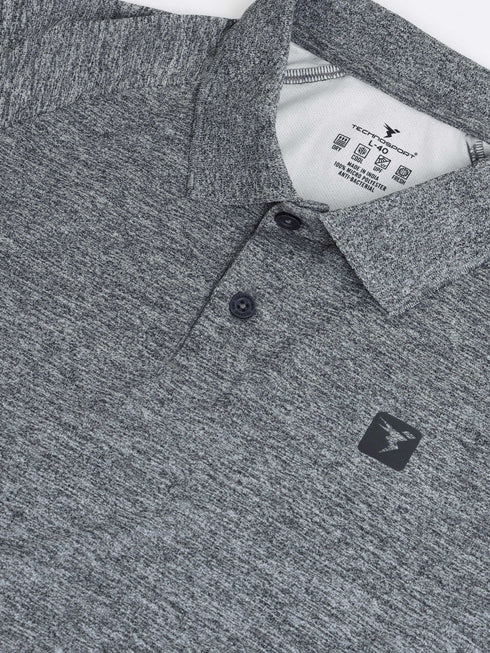 Men Solid Slim Fit Polo T-shirt with DOUBLE COOL