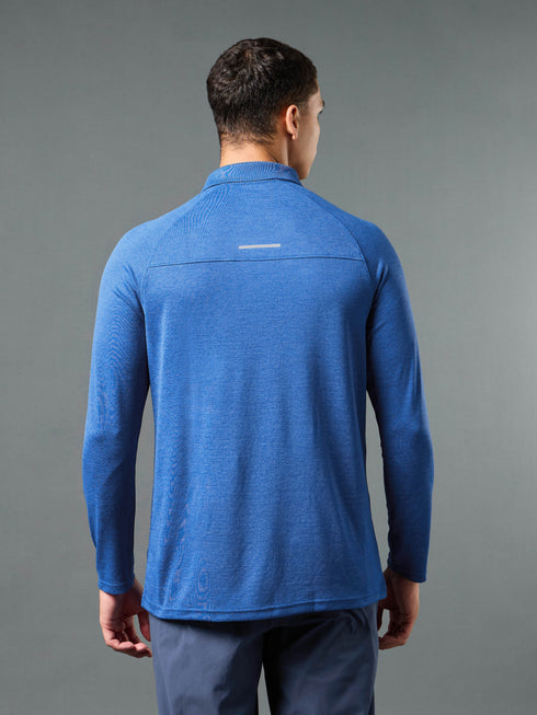 Men Solid Slim Fit Polo T-shirt with DOUBLE COOL