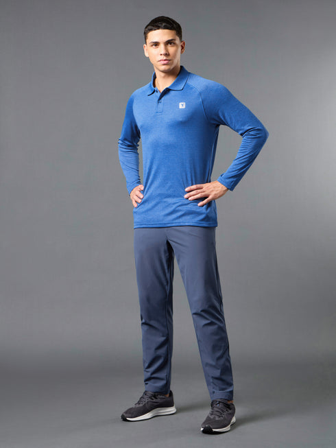 Men Solid Slim Fit Polo T-shirt with DOUBLE COOL