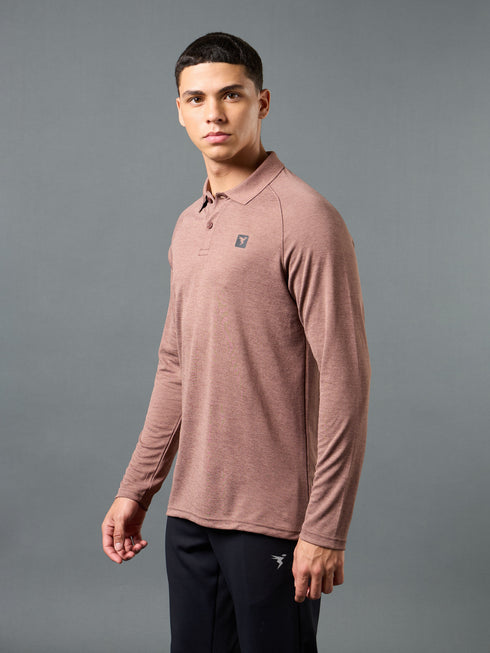 Men Solid Slim Fit Polo T-shirt with DOUBLE COOL