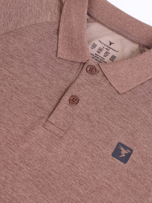 Men Solid Slim Fit Polo T-shirt with DOUBLE COOL