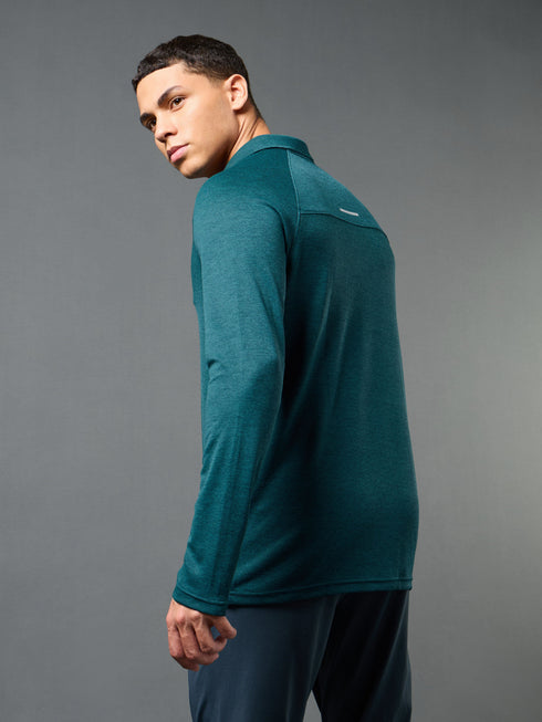 Men Solid Slim Fit Polo T-shirt with DOUBLE COOL
