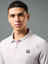 Men Solid Slim Fit Polo T-shirt with DOUBLE COOL