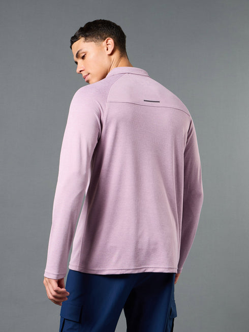 Men Solid Slim Fit Polo T-shirt with DOUBLE COOL