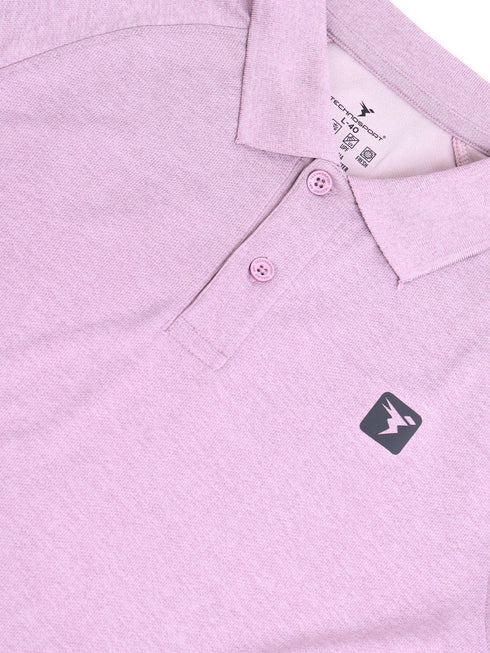 Men Solid Slim Fit Polo T-shirt with DOUBLE COOL