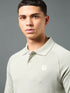 Men Solid Slim Fit Polo T-shirt with DOUBLE COOL