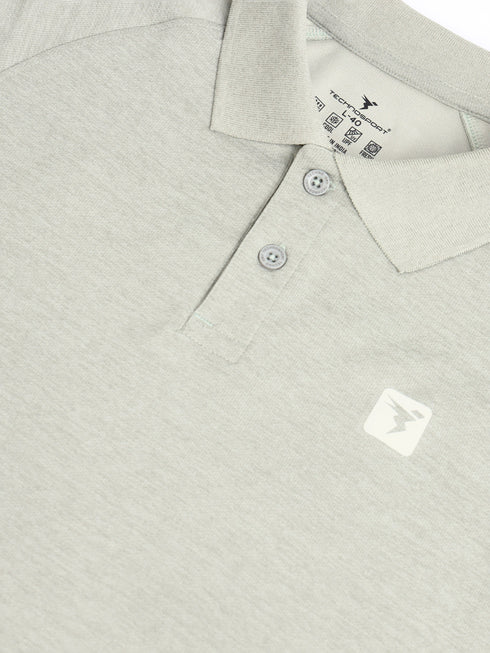 Men Solid Slim Fit Polo T-shirt with DOUBLE COOL