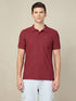 Men Solid Slim Fit Polo T-shirt with MATPIQ