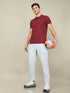 Men Solid Slim Fit Polo T-shirt with MATPIQ