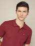 Men Solid Slim Fit Polo T-shirt with MATPIQ
