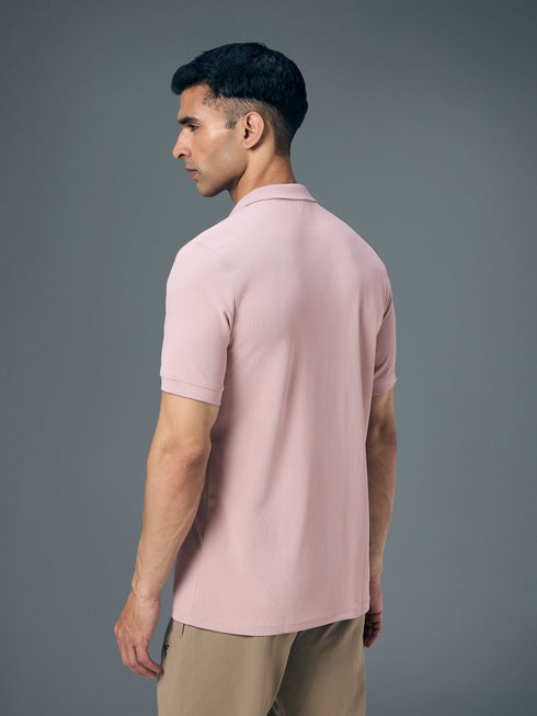 Men Solid Slim Fit Polo T-shirt with MATPIQ